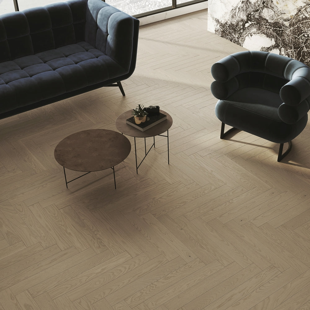 Smoked Grey-Engineered Oak Herringbone HY0001B5